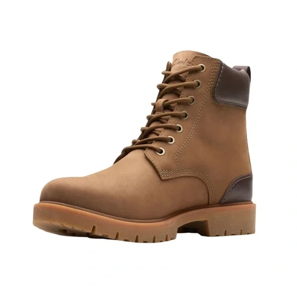 Mens Clarks Rossdale High Gore Tex Boots. Dark Sand26173499